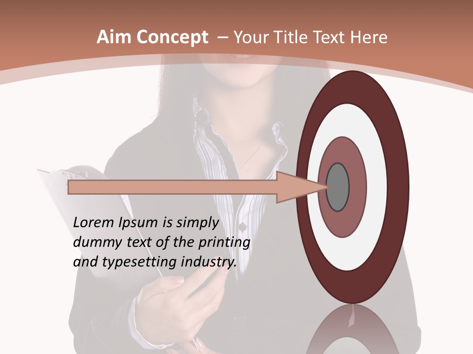 A Woman In A Business Suit Holding A Folder PowerPoint Template