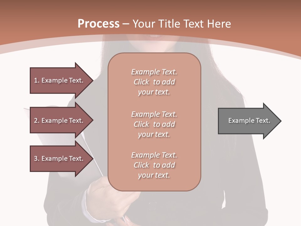 A Woman In A Business Suit Holding A Folder PowerPoint Template