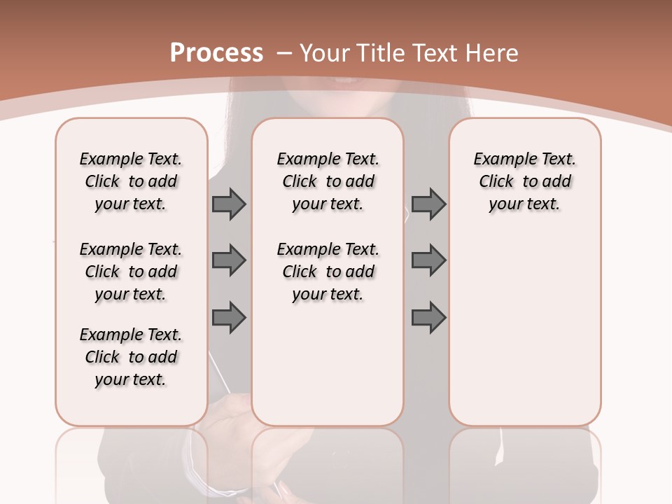A Woman In A Business Suit Holding A Folder PowerPoint Template