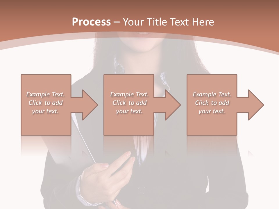 A Woman In A Business Suit Holding A Folder PowerPoint Template