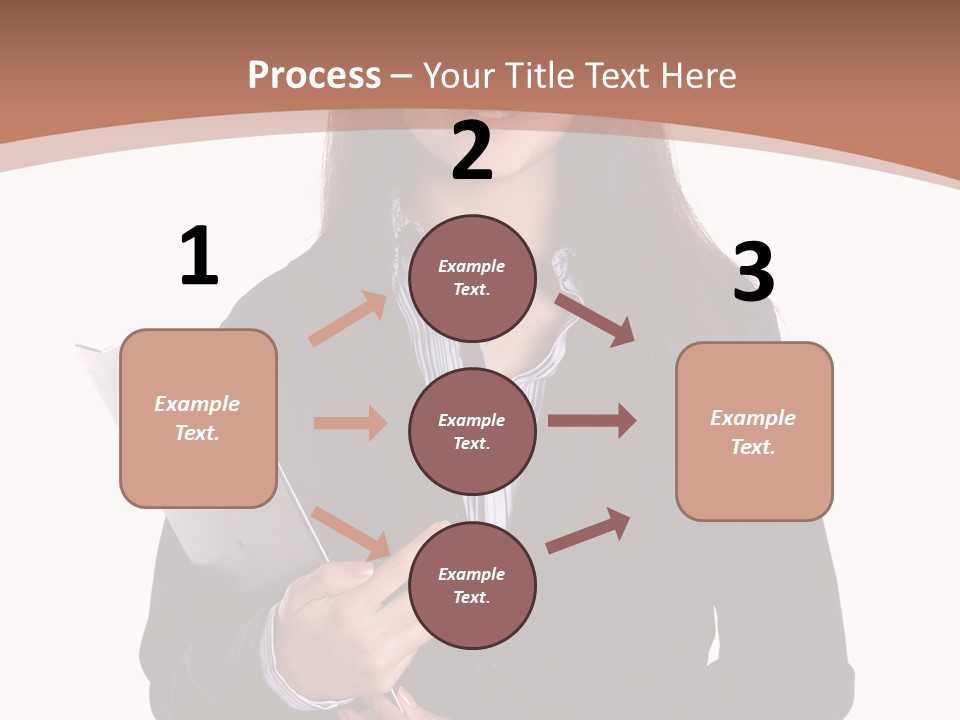 A Woman In A Business Suit Holding A Folder PowerPoint Template