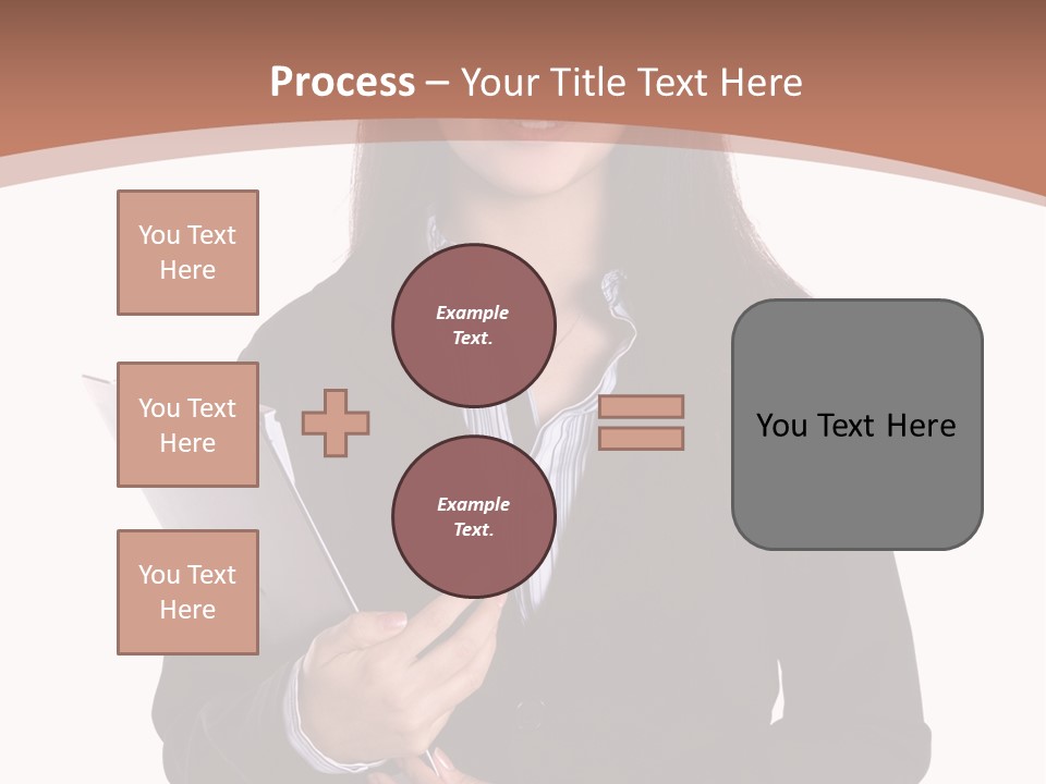 A Woman In A Business Suit Holding A Folder PowerPoint Template