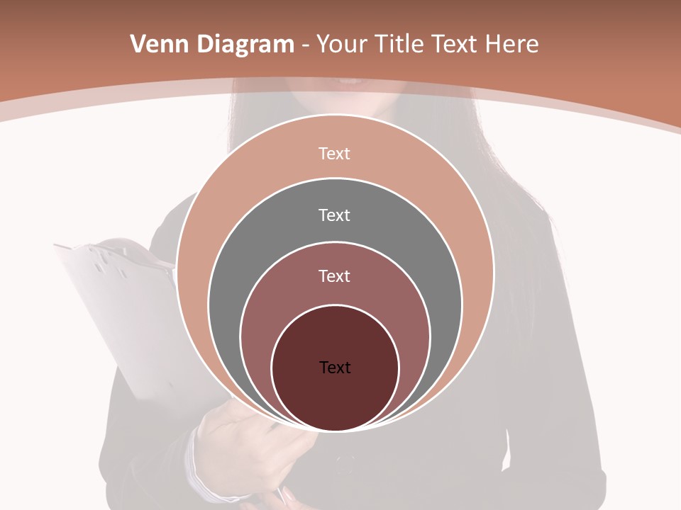 A Woman In A Business Suit Holding A Folder PowerPoint Template