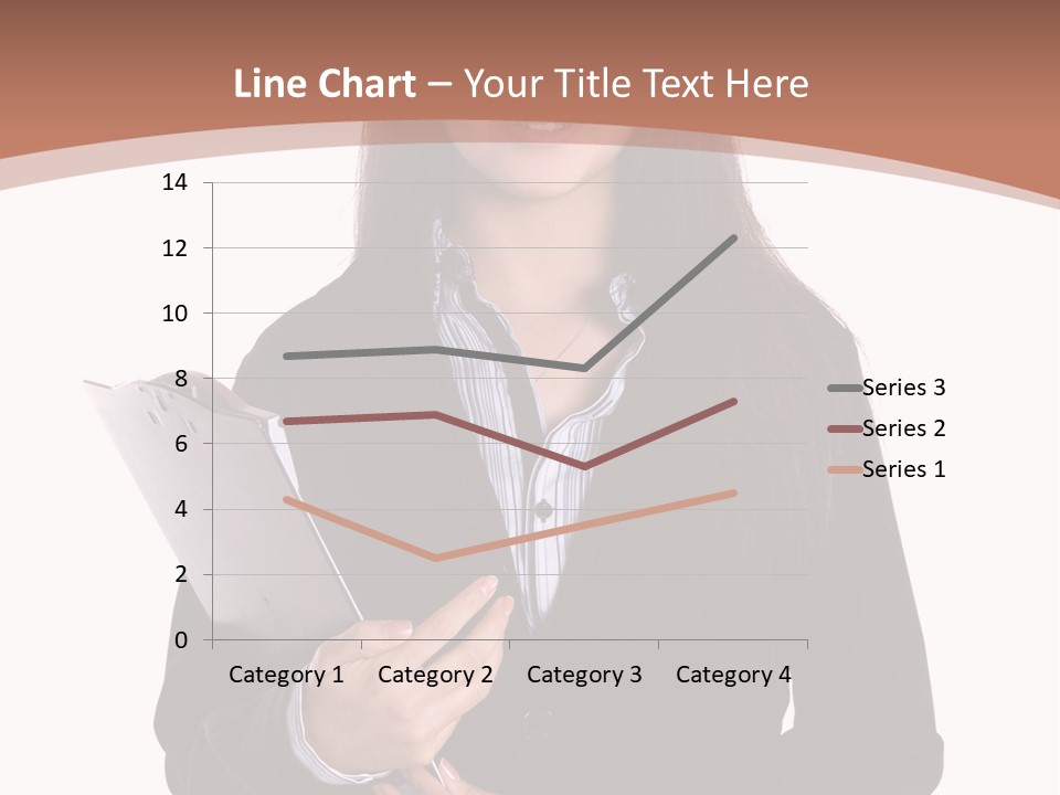 A Woman In A Business Suit Holding A Folder PowerPoint Template