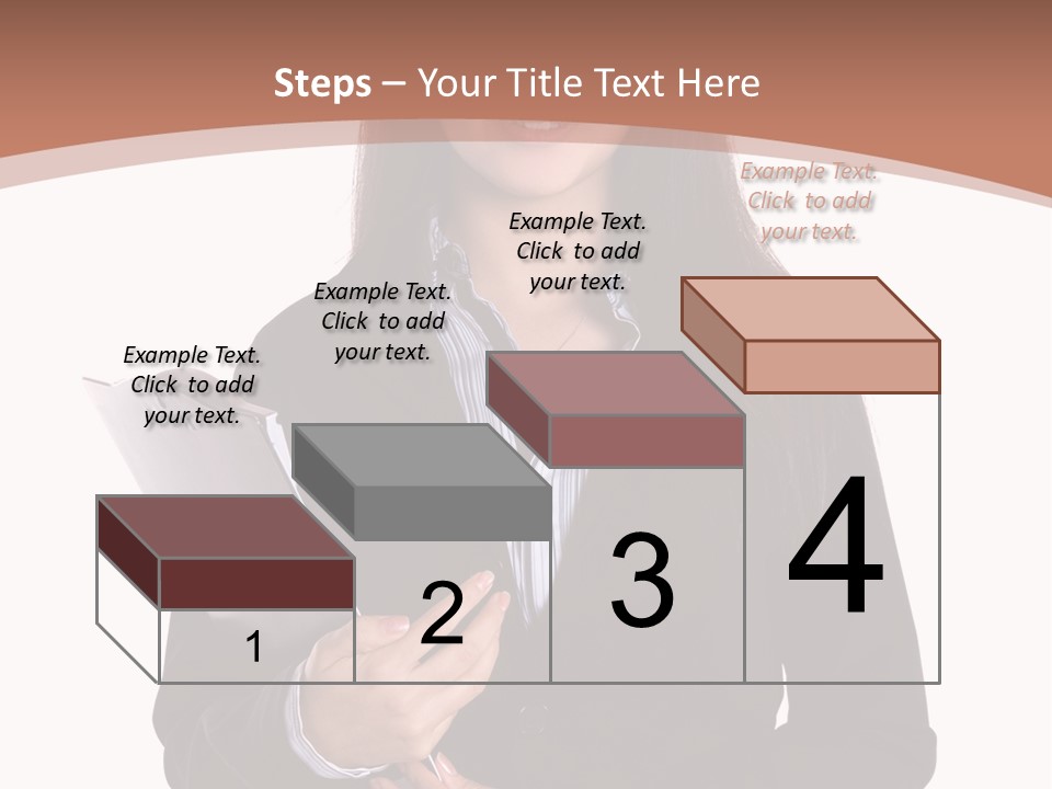 A Woman In A Business Suit Holding A Folder PowerPoint Template