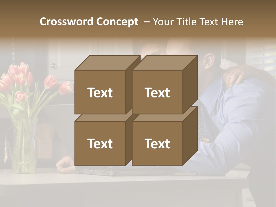 A Man And Woman Looking At A Laptop Screen PowerPoint Template