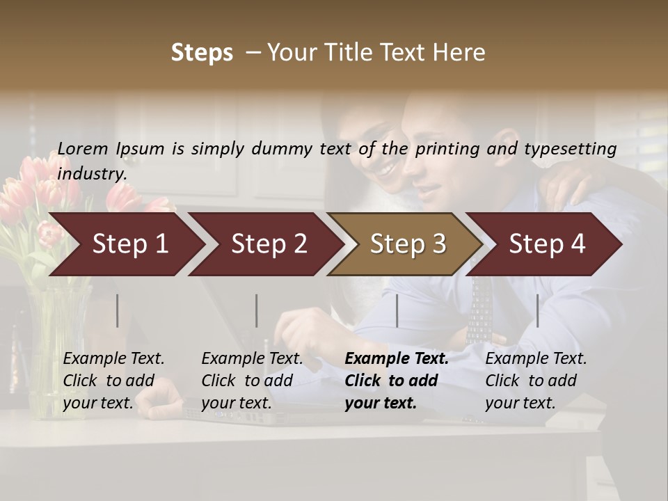 A Man And Woman Looking At A Laptop Screen PowerPoint Template