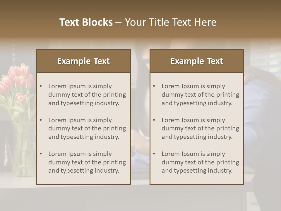 A Man And Woman Looking At A Laptop Screen PowerPoint Template