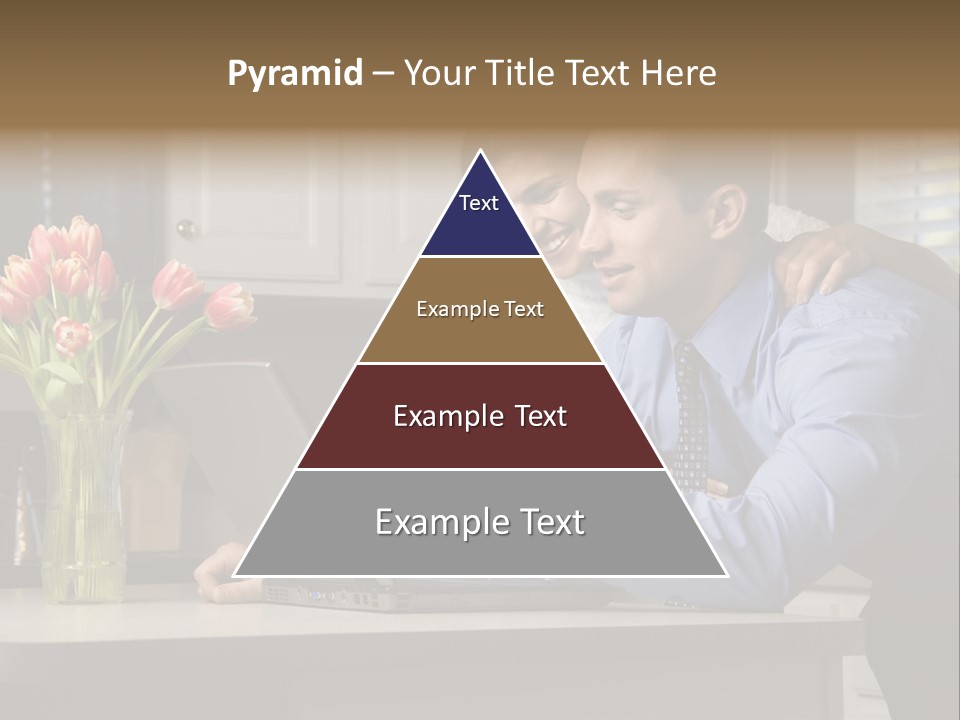 A Man And Woman Looking At A Laptop Screen PowerPoint Template