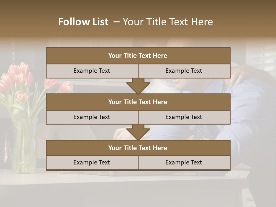 A Man And Woman Looking At A Laptop Screen PowerPoint Template