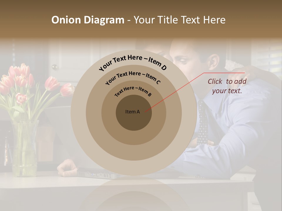 A Man And Woman Looking At A Laptop Screen PowerPoint Template