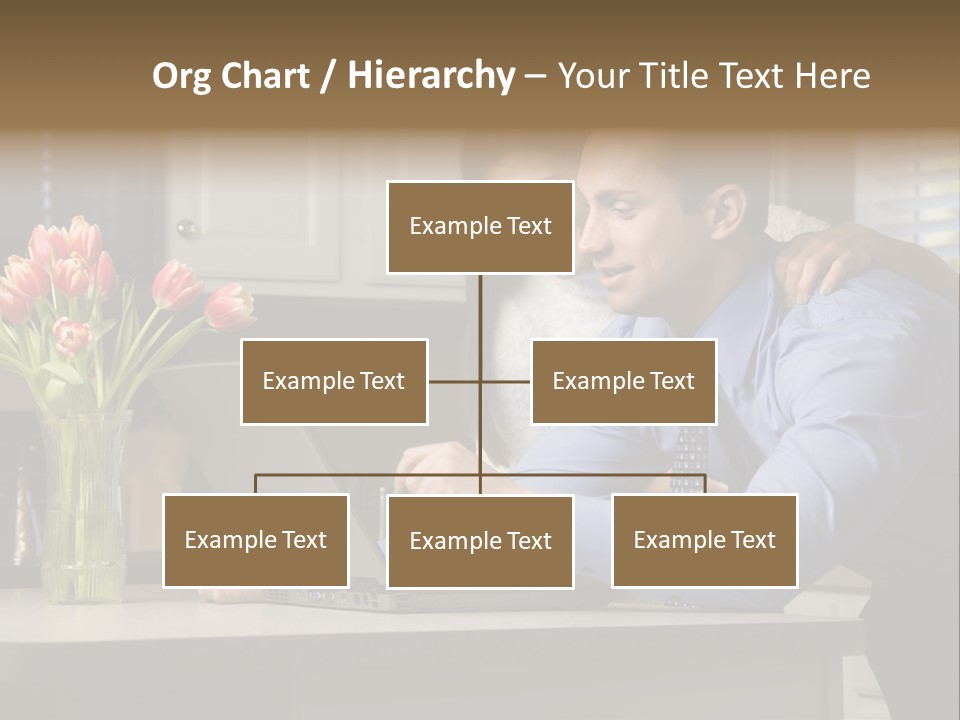 A Man And Woman Looking At A Laptop Screen PowerPoint Template
