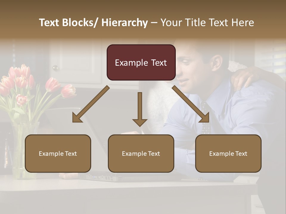 A Man And Woman Looking At A Laptop Screen PowerPoint Template