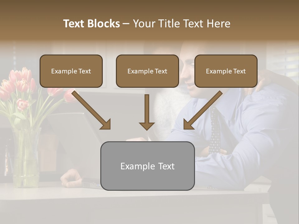 A Man And Woman Looking At A Laptop Screen PowerPoint Template