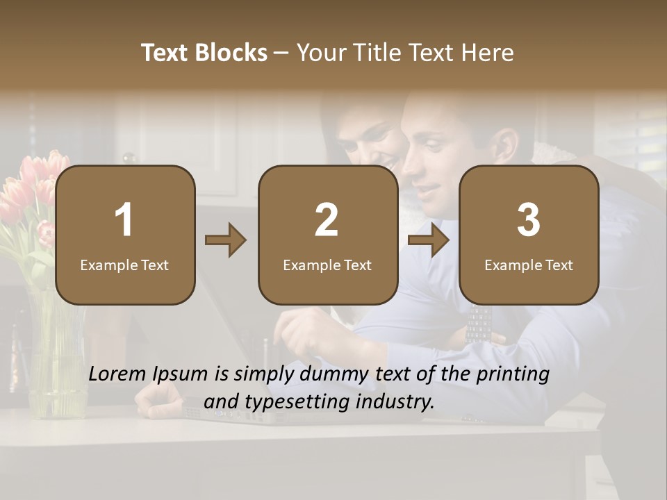 A Man And Woman Looking At A Laptop Screen PowerPoint Template