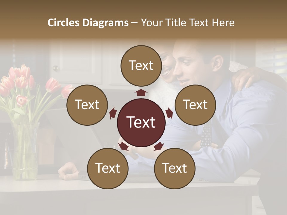 A Man And Woman Looking At A Laptop Screen PowerPoint Template