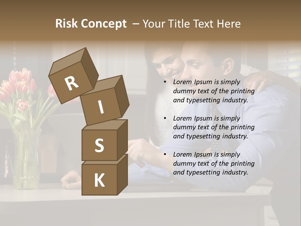 A Man And Woman Looking At A Laptop Screen PowerPoint Template