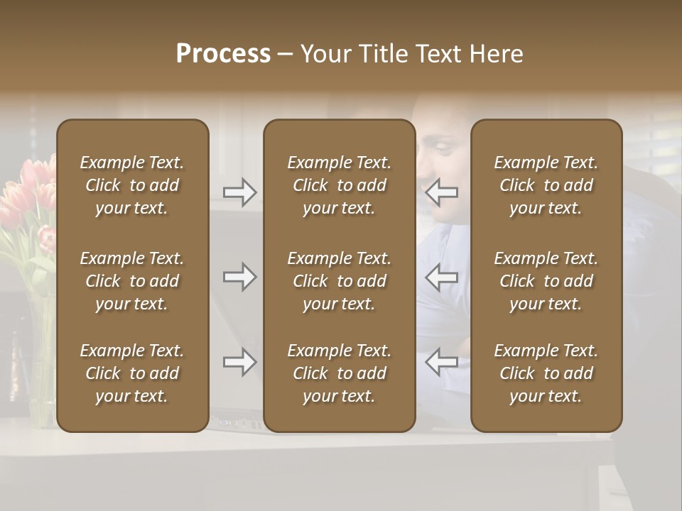 A Man And Woman Looking At A Laptop Screen PowerPoint Template