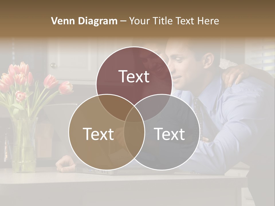 A Man And Woman Looking At A Laptop Screen PowerPoint Template