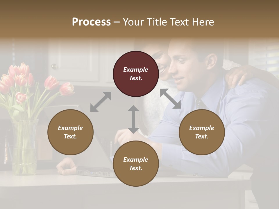 A Man And Woman Looking At A Laptop Screen PowerPoint Template