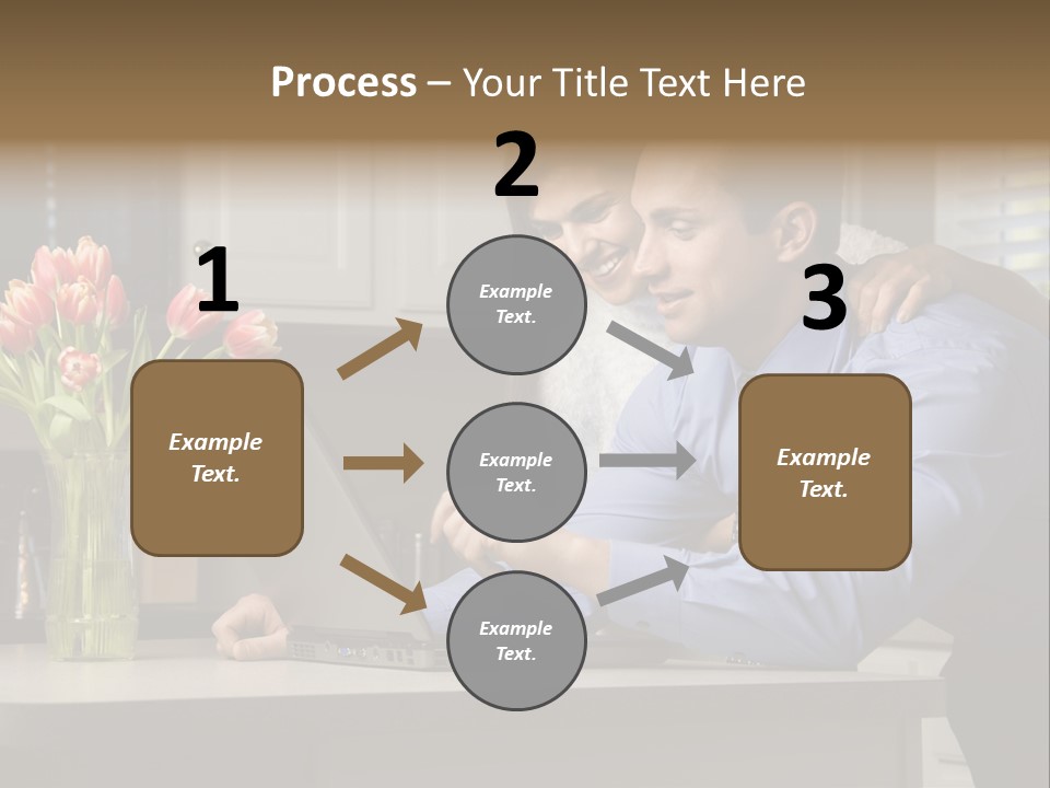 A Man And Woman Looking At A Laptop Screen PowerPoint Template