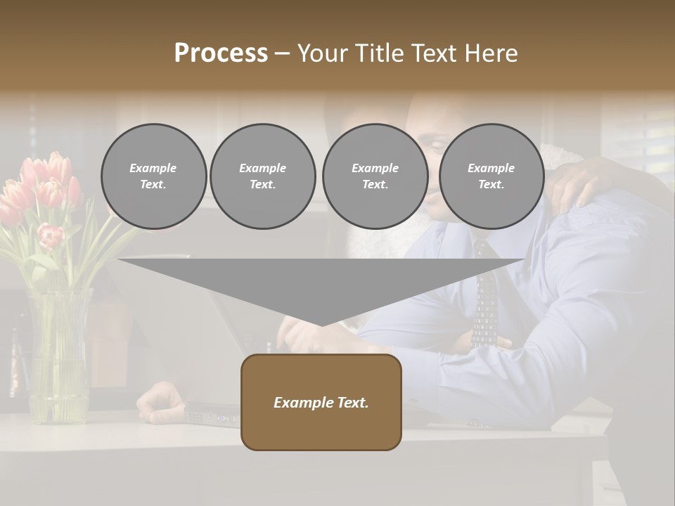 A Man And Woman Looking At A Laptop Screen PowerPoint Template