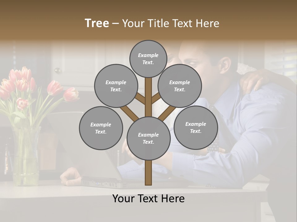 A Man And Woman Looking At A Laptop Screen PowerPoint Template