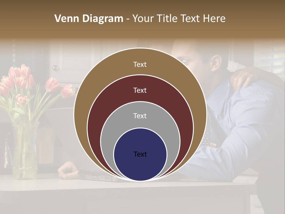 A Man And Woman Looking At A Laptop Screen PowerPoint Template