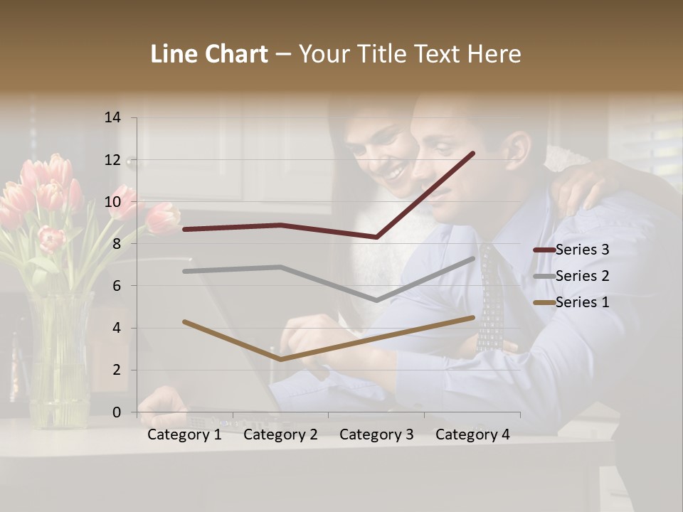 A Man And Woman Looking At A Laptop Screen PowerPoint Template