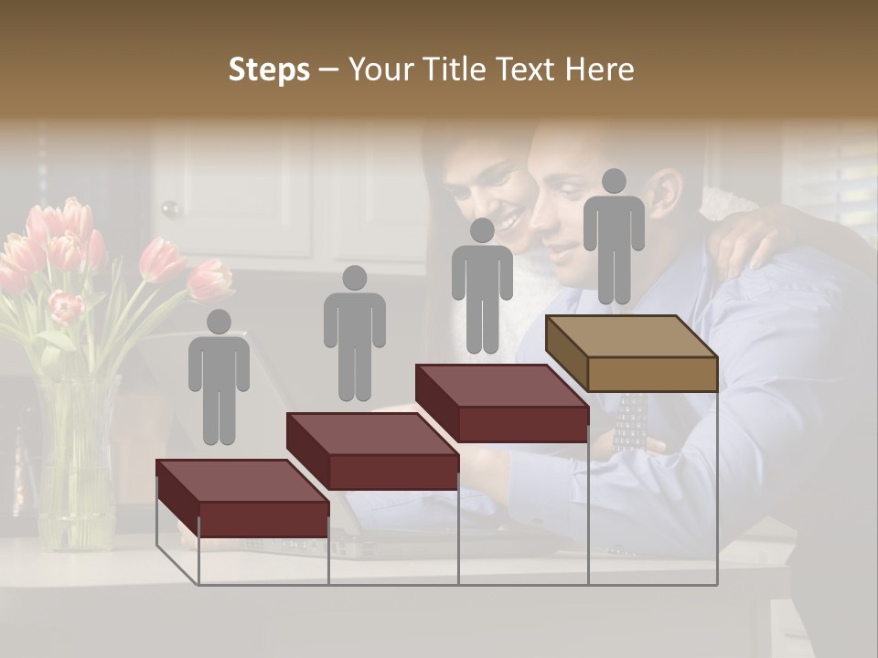 A Man And Woman Looking At A Laptop Screen PowerPoint Template