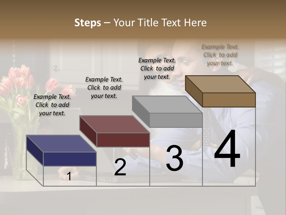A Man And Woman Looking At A Laptop Screen PowerPoint Template