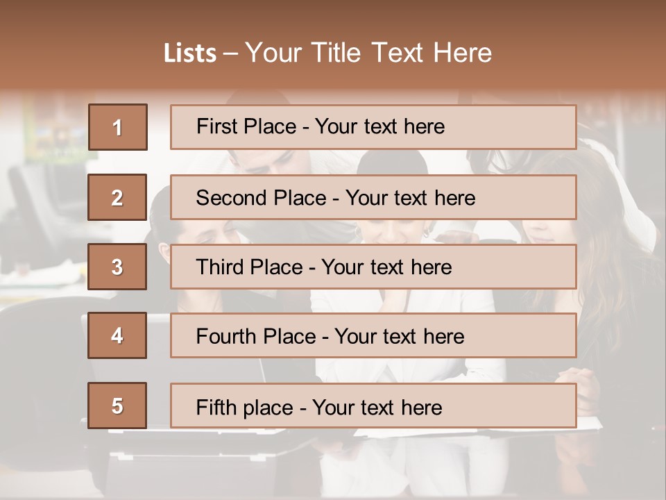 A Group Of People Looking At A Laptop PowerPoint Template