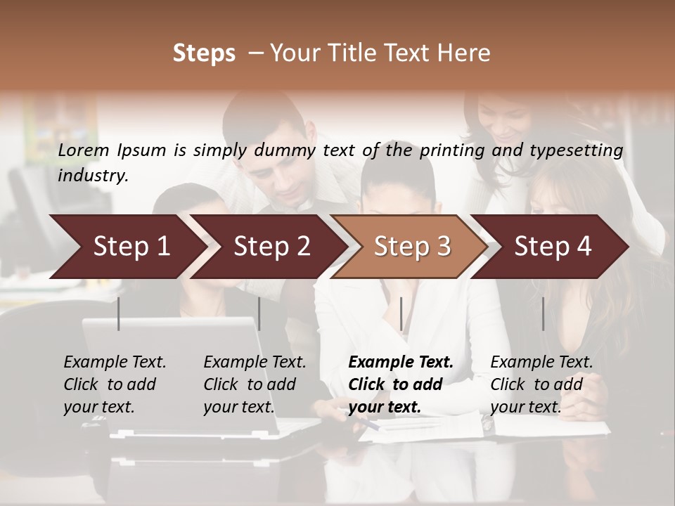A Group Of People Looking At A Laptop PowerPoint Template