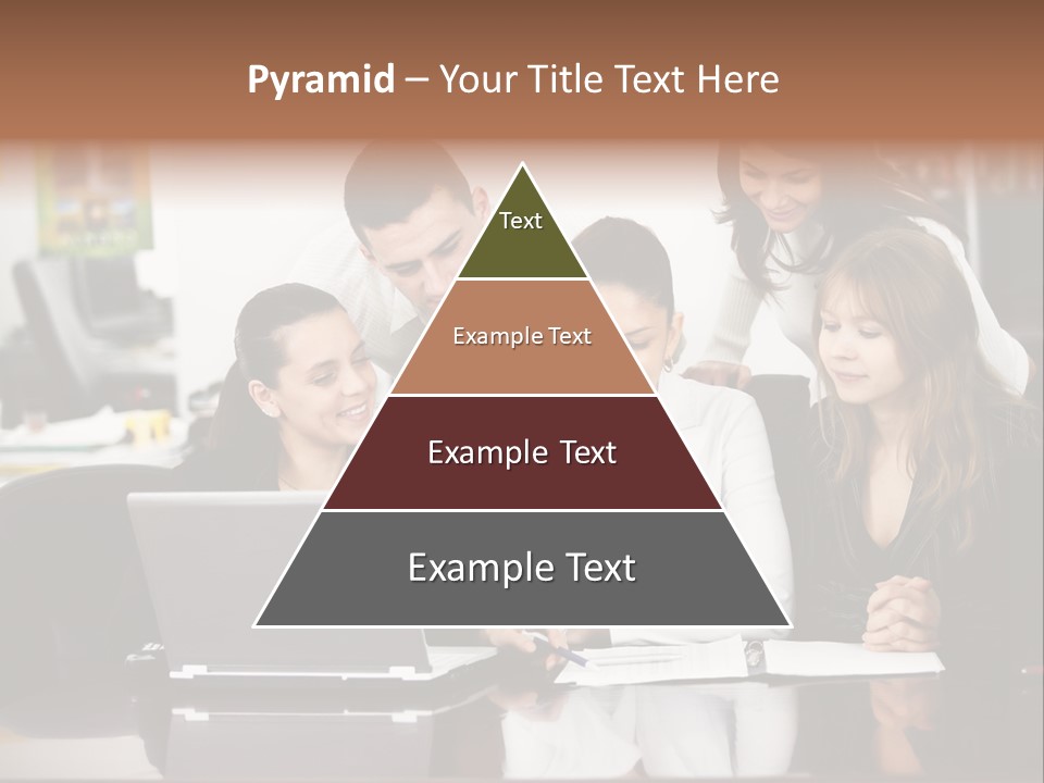 A Group Of People Looking At A Laptop PowerPoint Template