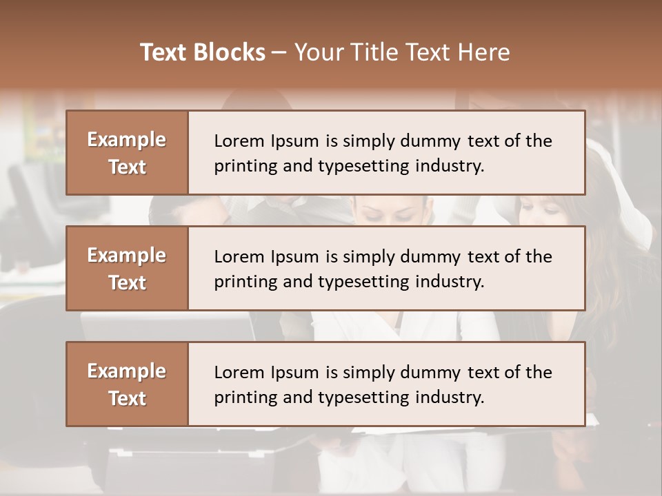 A Group Of People Looking At A Laptop PowerPoint Template