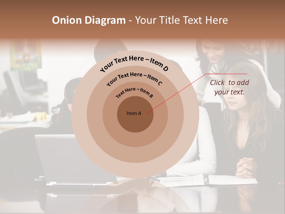 A Group Of People Looking At A Laptop PowerPoint Template