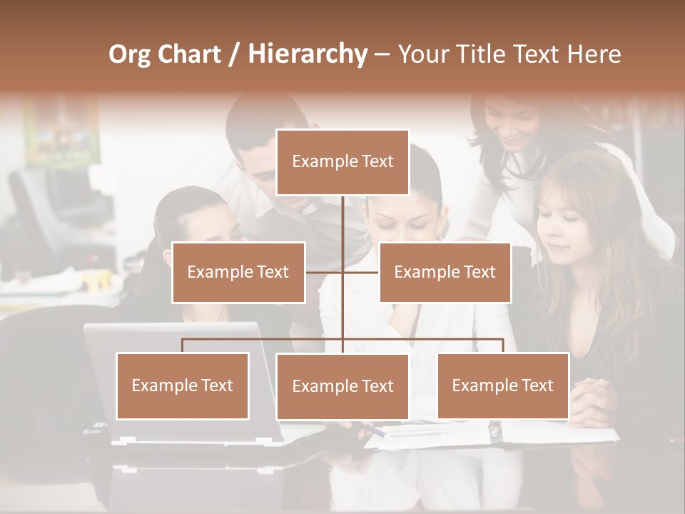 A Group Of People Looking At A Laptop PowerPoint Template