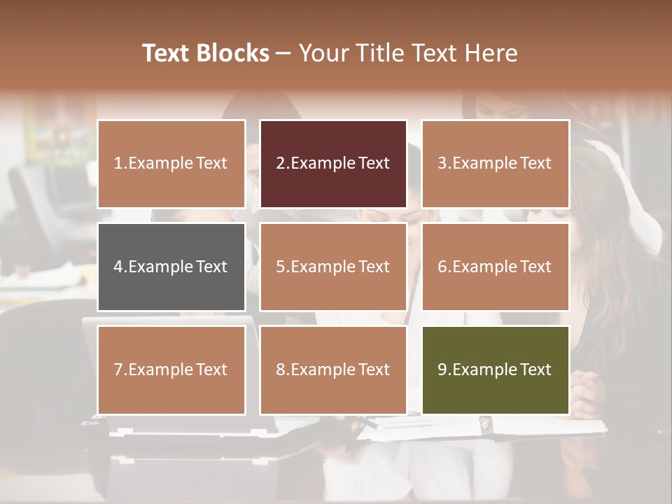 A Group Of People Looking At A Laptop PowerPoint Template
