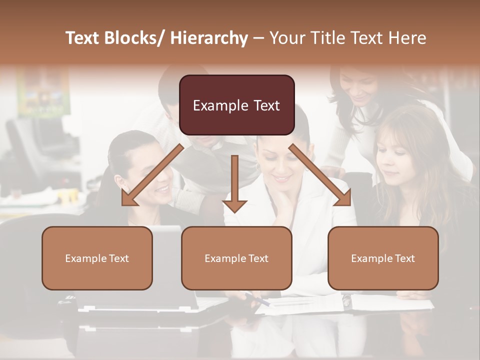 A Group Of People Looking At A Laptop PowerPoint Template