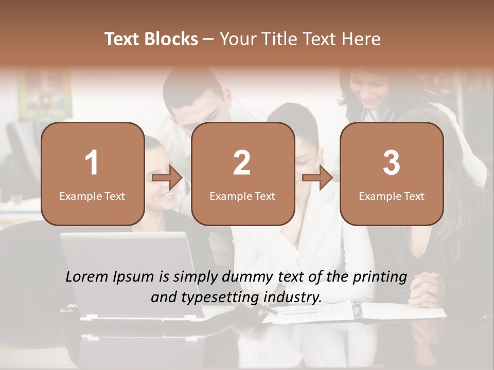 A Group Of People Looking At A Laptop PowerPoint Template