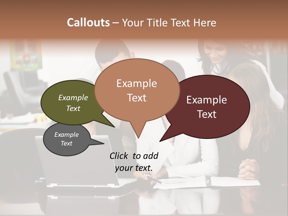 A Group Of People Looking At A Laptop PowerPoint Template