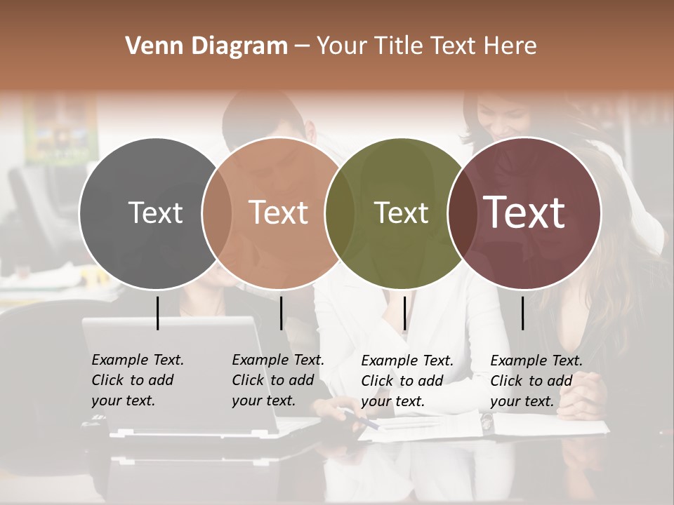 A Group Of People Looking At A Laptop PowerPoint Template