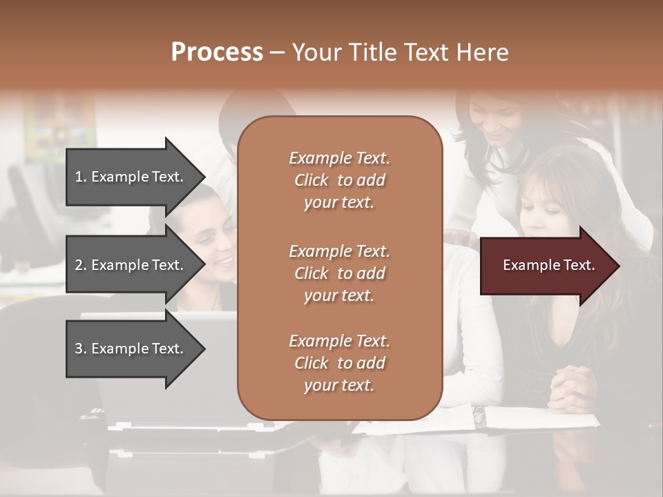 A Group Of People Looking At A Laptop PowerPoint Template