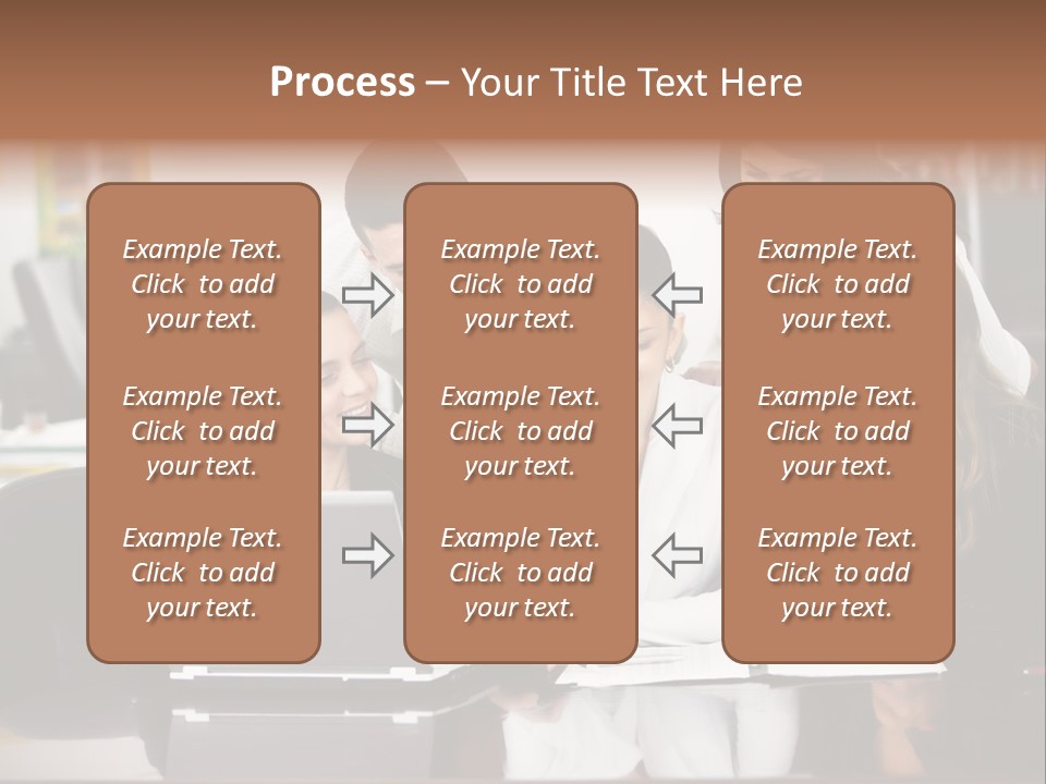 A Group Of People Looking At A Laptop PowerPoint Template