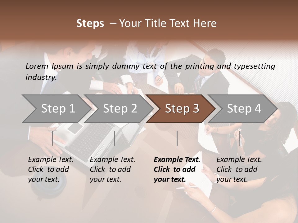 A Group Of People Sitting Around A Conference Table PowerPoint Template