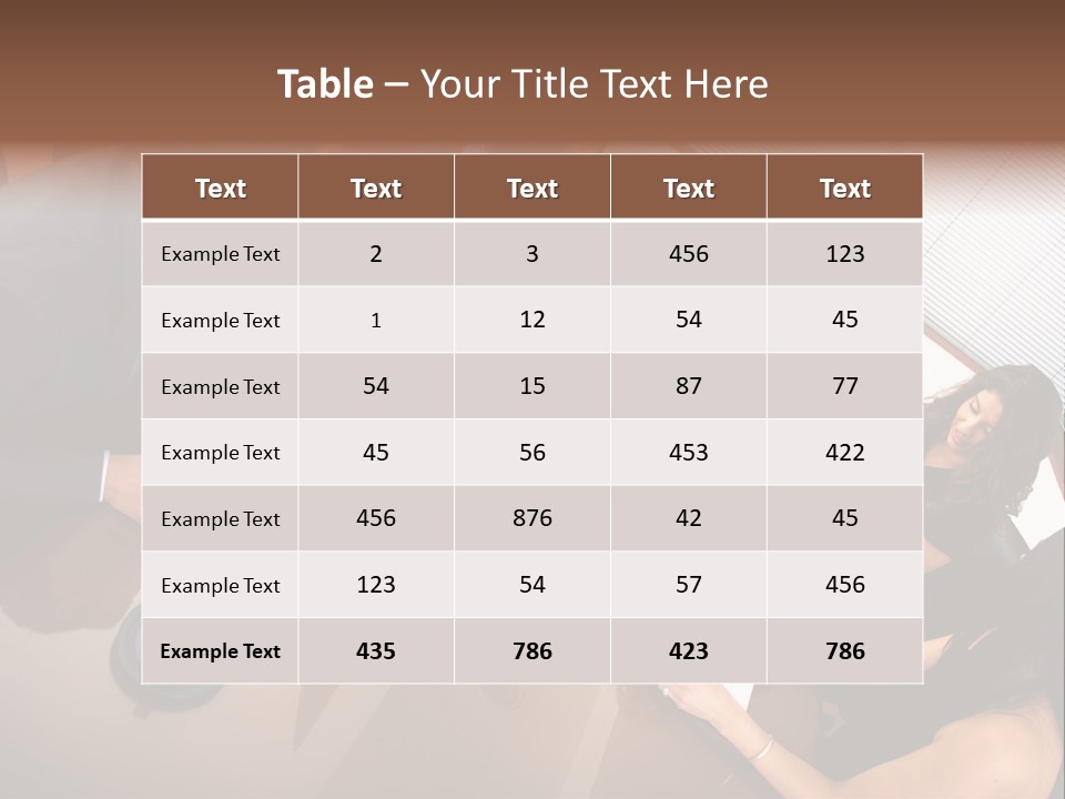 A Group Of People Sitting Around A Conference Table PowerPoint Template