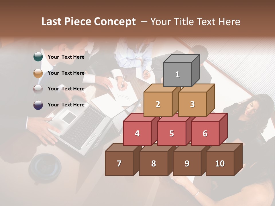 A Group Of People Sitting Around A Conference Table PowerPoint Template