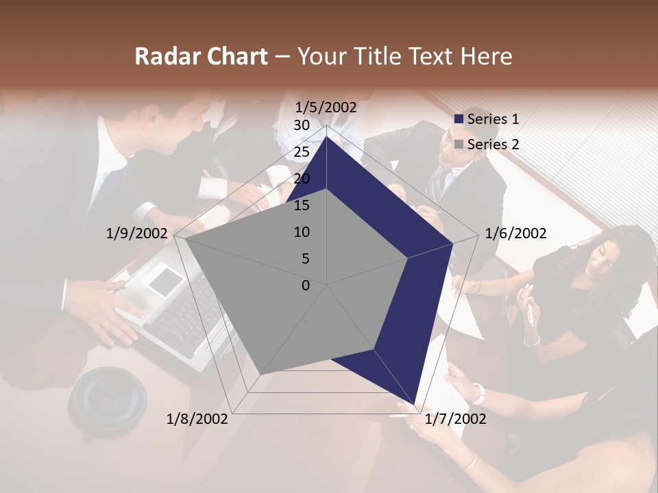 A Group Of People Sitting Around A Conference Table PowerPoint Template