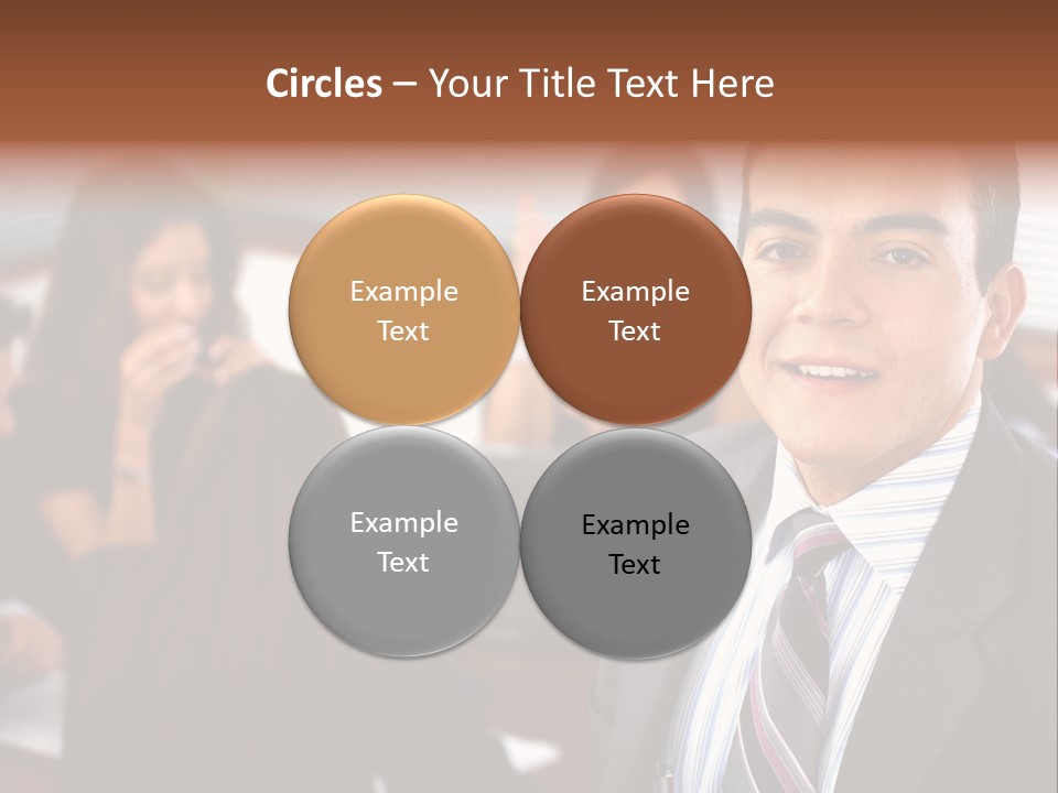 A Man In A Suit And Tie Standing In Front Of A Group Of People PowerPoint Template