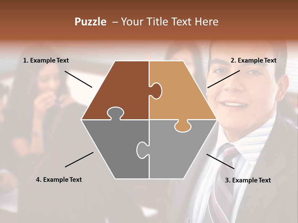 A Man In A Suit And Tie Standing In Front Of A Group Of People PowerPoint Template